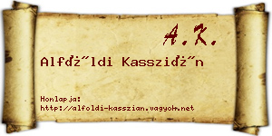 Alföldi Kasszián névjegykártya